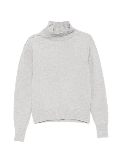 Source Unknown Konny Zipped Sweater In Gray