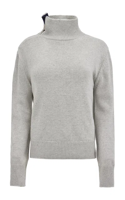 Source Unknown Konny Zipped Sweater In Gray