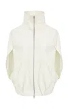 Source Unknown Leroy Cape Bomber Jacket In White