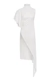 Source Unknown Livia Asymmetric Draped Top In White