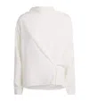 Source Unknown Long-sleeve Draped Pisa Blouse In White