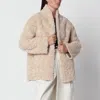 Source Unknown Manuela Beige Teddy-effect Shearling Jacket In Neutral
