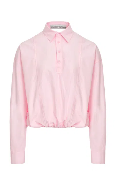 Source Unknown Marlo Button-back Top In Pink