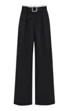 Source Unknown Matteo Belted Wide-leg Pants In Black