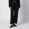 Source Unknown Matteo Black Trousers With Belt In Black