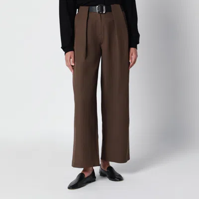 Source Unknown Matteo Brown Trousers With Belt