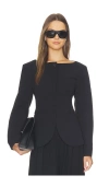 Source Unknown Matteo Cinched Blazer In Black