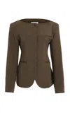 Source Unknown Matteo Cinched Blazer In Brown