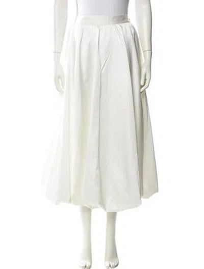Pre-owned Source Unknown Midi Length Skirt In White