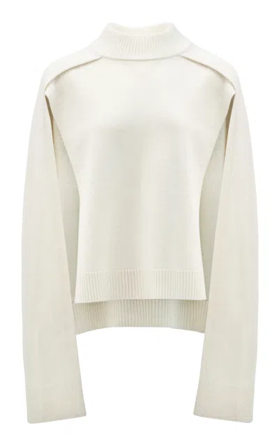 Source Unknown Noa Cape Wool Sweater In White