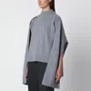Source Unknown Noa Grey Jumper With Cape-effect Sleeves In Gray