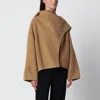 Source Unknown Nuage Coat With Oversized Light Brown Panel In Brown