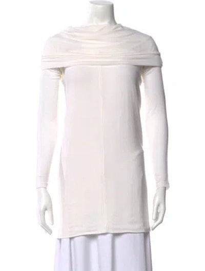 Pre-owned Source Unknown Off-the-shoulder Sweater In White