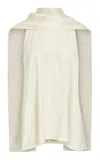 Source Unknown Onnea Scarf-detail Satin Top In White