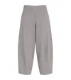 Source Unknown Pintuck Bimba Wide-leg Trousers In Gray