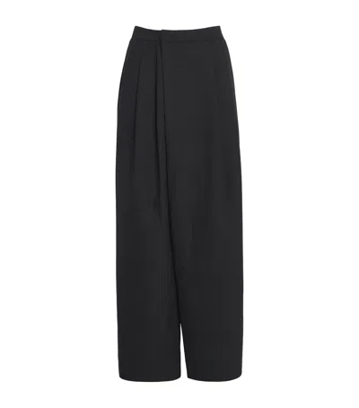 Source Unknown Pleated Wide-leg Leiko Trousers In Black