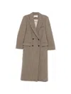 Source Unknown Reyna Double-breasted Coat In Gray
