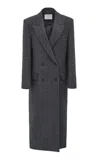 Source Unknown Reyna Long Wool Coat In Gray