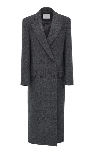 Source Unknown Reyna Long Wool Coat In Gray