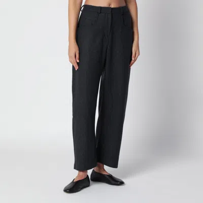 Source Unknown Roanna Dark Grey Trousers In Wool Blend