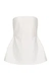 Source Unknown Rubik Peplum Top In White