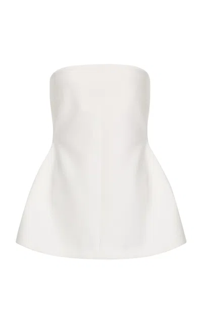 Source Unknown Rubik Peplum Top In White