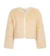 Source Unknown Shearling Cropped Jacket In Yellow