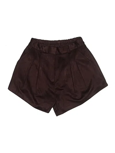 Pre-owned Source Unknown Shorts In Burgundy