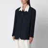 Source Unknown Suki Navy Blue Single-breasted Jacket In Blue