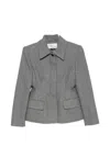Source Unknown Wool-blend Hourglass Terzo Blazer In Gray