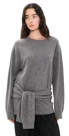 Source Unknown Tio Extra Shawl Sweater Grey In Grey