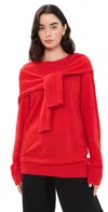 Source Unknown Tio Extra Shawl Sweater In Red