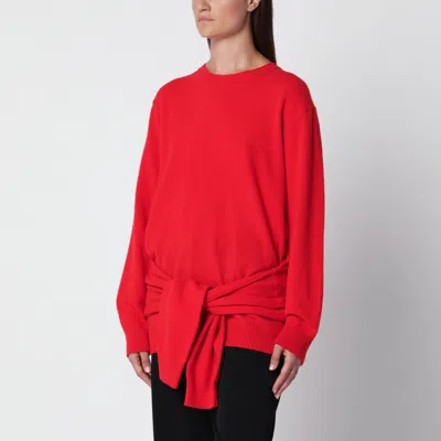 Source Unknown Tio Red Jumper In Wool Blend