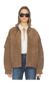 Source Unknown Tova Bomber Jacket In Khaki