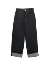 Source Unknown Turn-up Cuff Jeans In Black