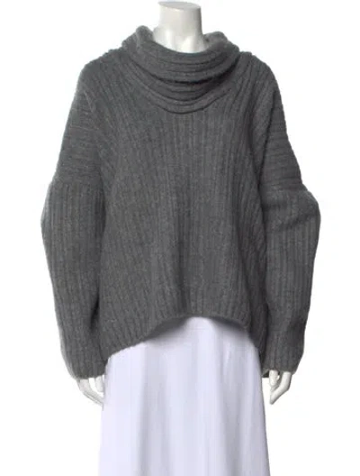 Pre-owned Source Unknown Turtleneck Sweater In Gray