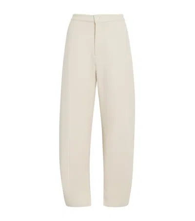 Source Unknown Twill Balloon Wide-leg Trousers In Ivory