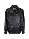 Source Unknown Vitellino Double-breasted Jacket In Black