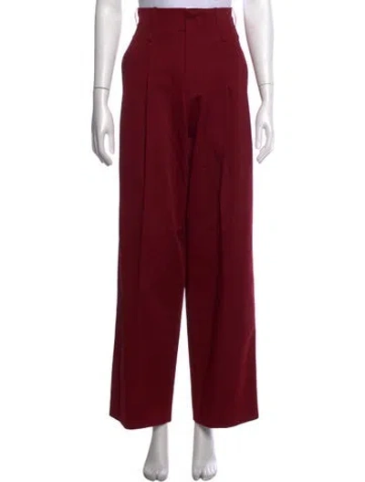 Pre-owned Source Unknown Wide Leg Pants W/ Tags In Burgundy