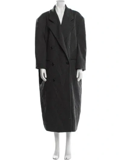Pre-owned Source Unknown Wool Coat In Gray