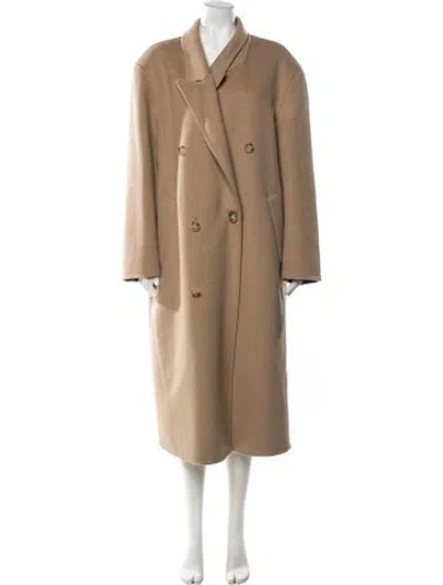 Pre-owned Source Unknown Wool Coat In Neutrals
