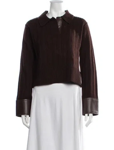 Pre-owned Source Unknown Wool Sweater In Brown