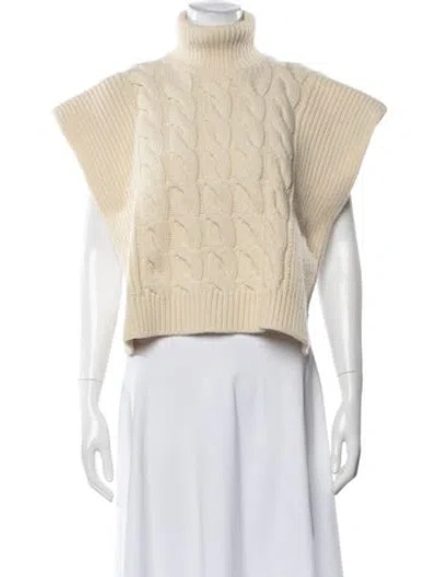 Pre-owned Source Unknown Wool Turtleneck Sweater In Neutrals