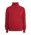 Source Unknown Zip-shoulder Konny Sweater In Red