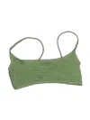 South Beach Swimsuit Top Green Tweed Pattern Swimwear In Multi
