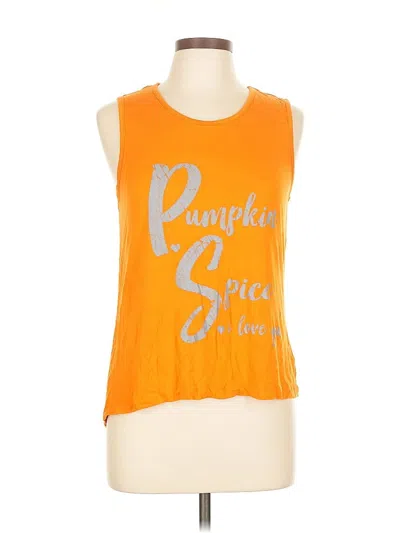 Pre-owned South Main Sleeveless T-shirt In Orange