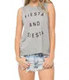 South Parade Fiesta And Siesta Whitney Muscle Tee In Heather In Gray