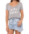 South Parade Girl Squad Valerie V-neck Tee In Heather In Gray