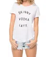 South Parade Skinny Vodka Latte Valerie V-neck Tee In White In White