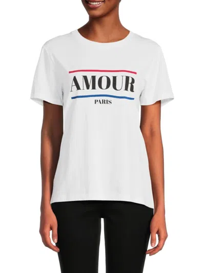 South Parade Women's Amour Graphic Tee In White